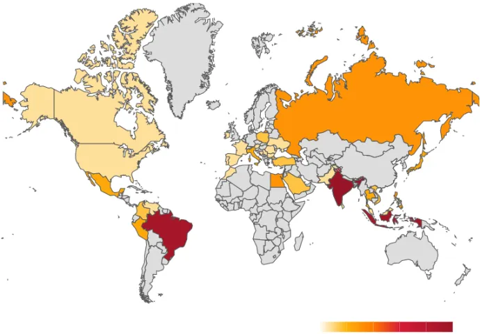 Distribution of users Avast protected from Bobik