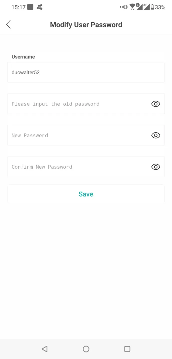 Change password procedure, no OTP needed