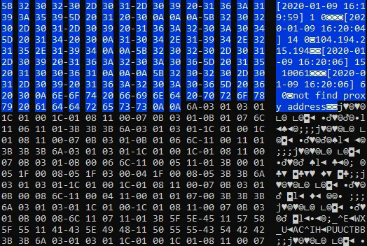 Figure 3: Log file is decrypted by a XOR cipher with a hardcoded key