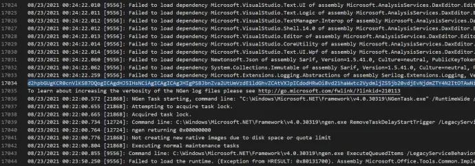 Example of the log file with a single malicious line on the line 17,034