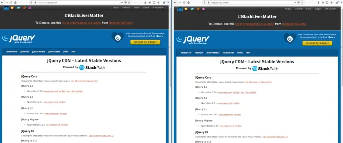 Figure 11: Comparing two sites