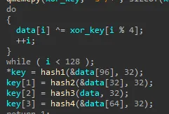 Figure 8: Encryption key computation