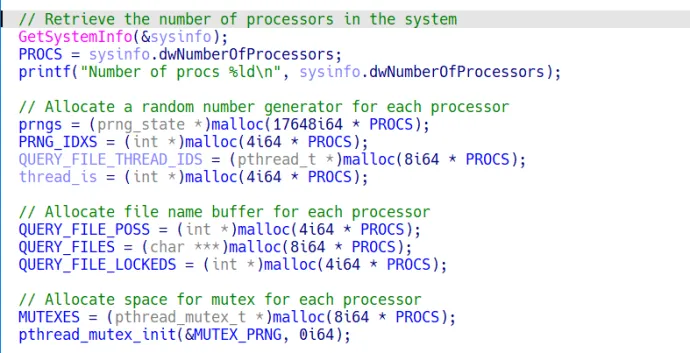 Initialization for multi-threaded encryption