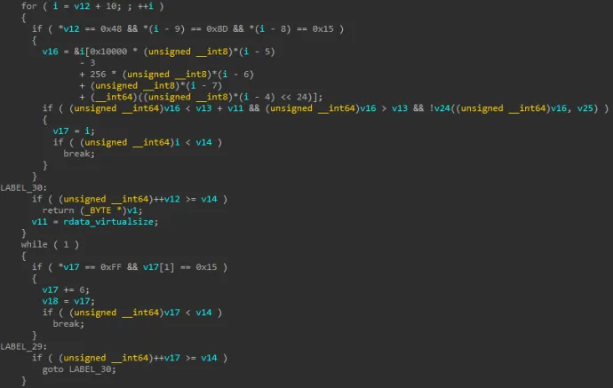 The exploit extracting the address of fpDocumentEvent from gdi32.dll