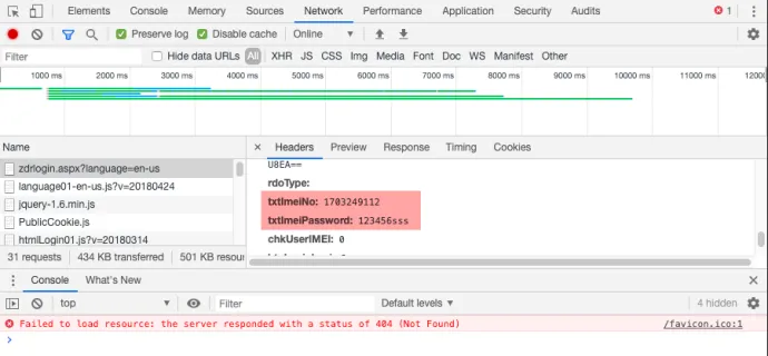 Password and username in plaintext over the wire