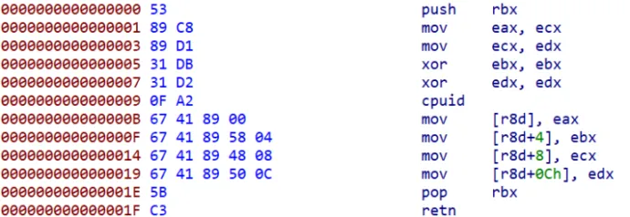 x64 CPUID check