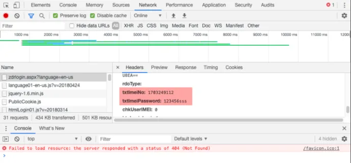 Password and username in plaintext over the wire