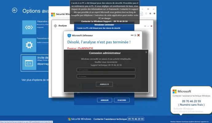 Example of prevalent French TSS lading page 