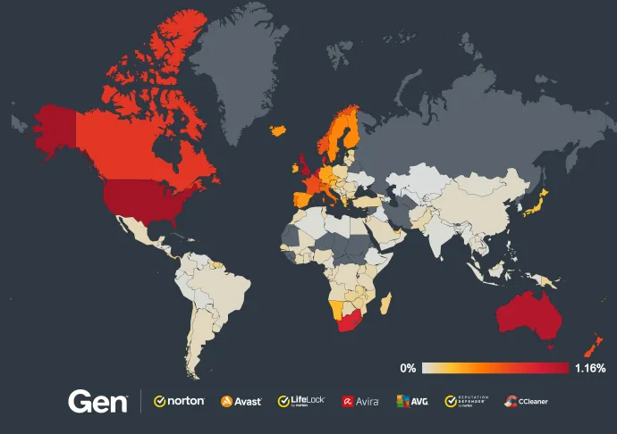 Risk ratio of email scams in Q3/2024 