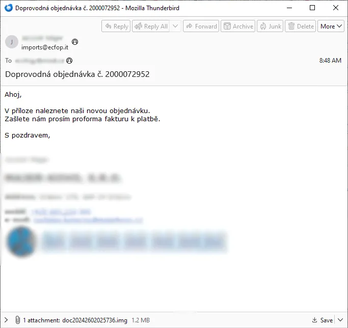 Email containing AgentTesla in attachments (AvastThreatLabs)