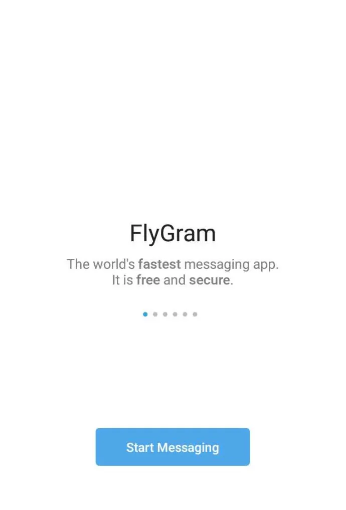 Splash screen of the fake FlyGram mod that contains BadBazaar spyware