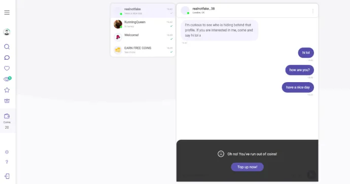 Example of a dating scam blocked in Q2/2023