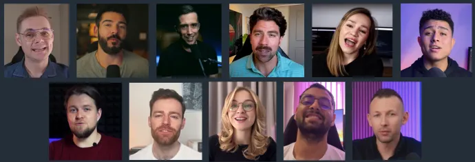 Either completely AI-generated, deepfaked, or performed by hired actors, all these personas carry out the Trading Bot Scam