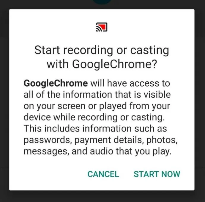 Crocodilus Banker disguised as Google Chrome, requesting screen recording permissions to steal crypto wallet recovery phrases