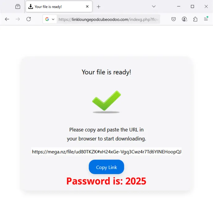 Malicious file download