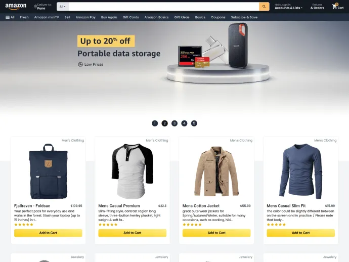 AI generated fake e-shop, impersonating Amazon